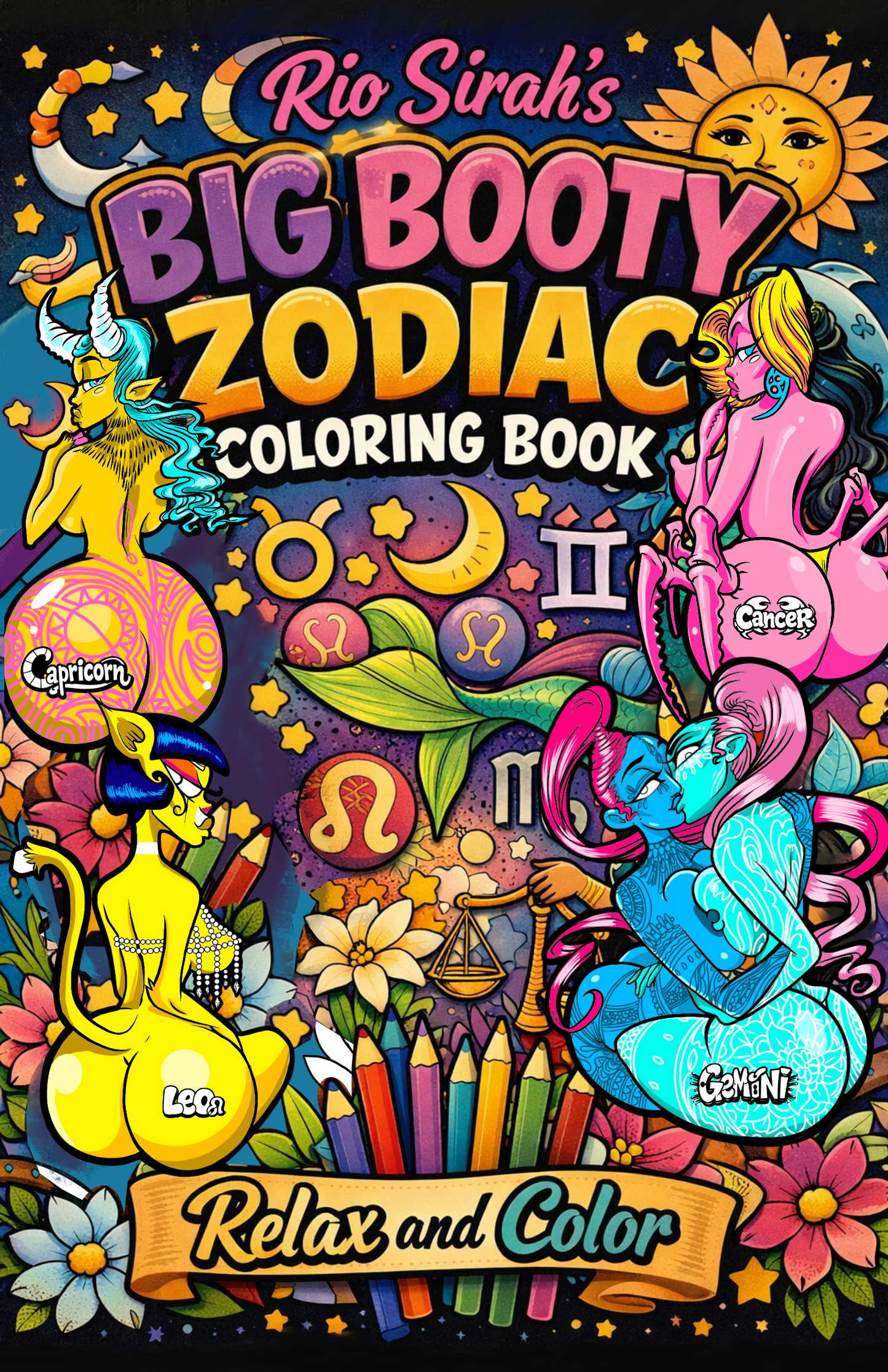 0 Big Booty Zodiac Coloring Book