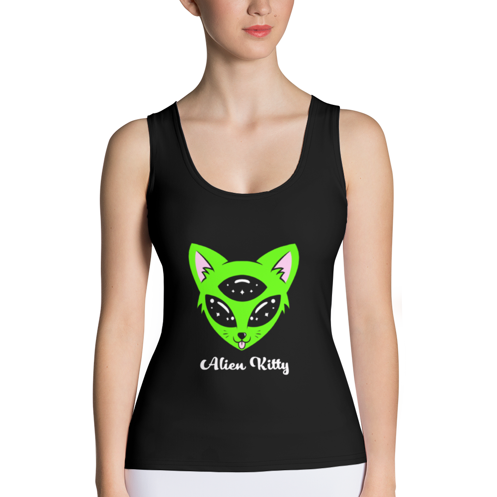 Alien Kitty Neon Kiss Tee